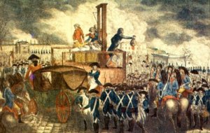 Execución de Luis XVI na Praza da Concordia.